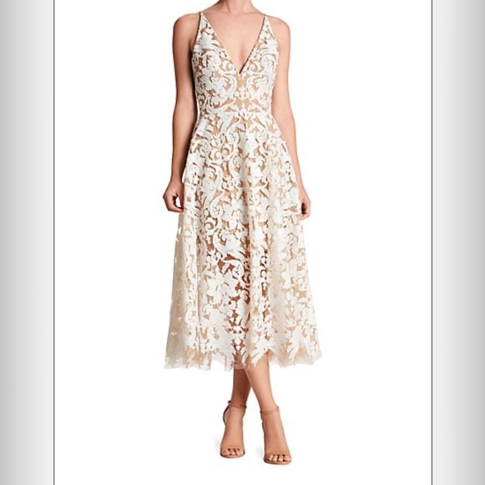 Dress the Population- Blair Dress-White